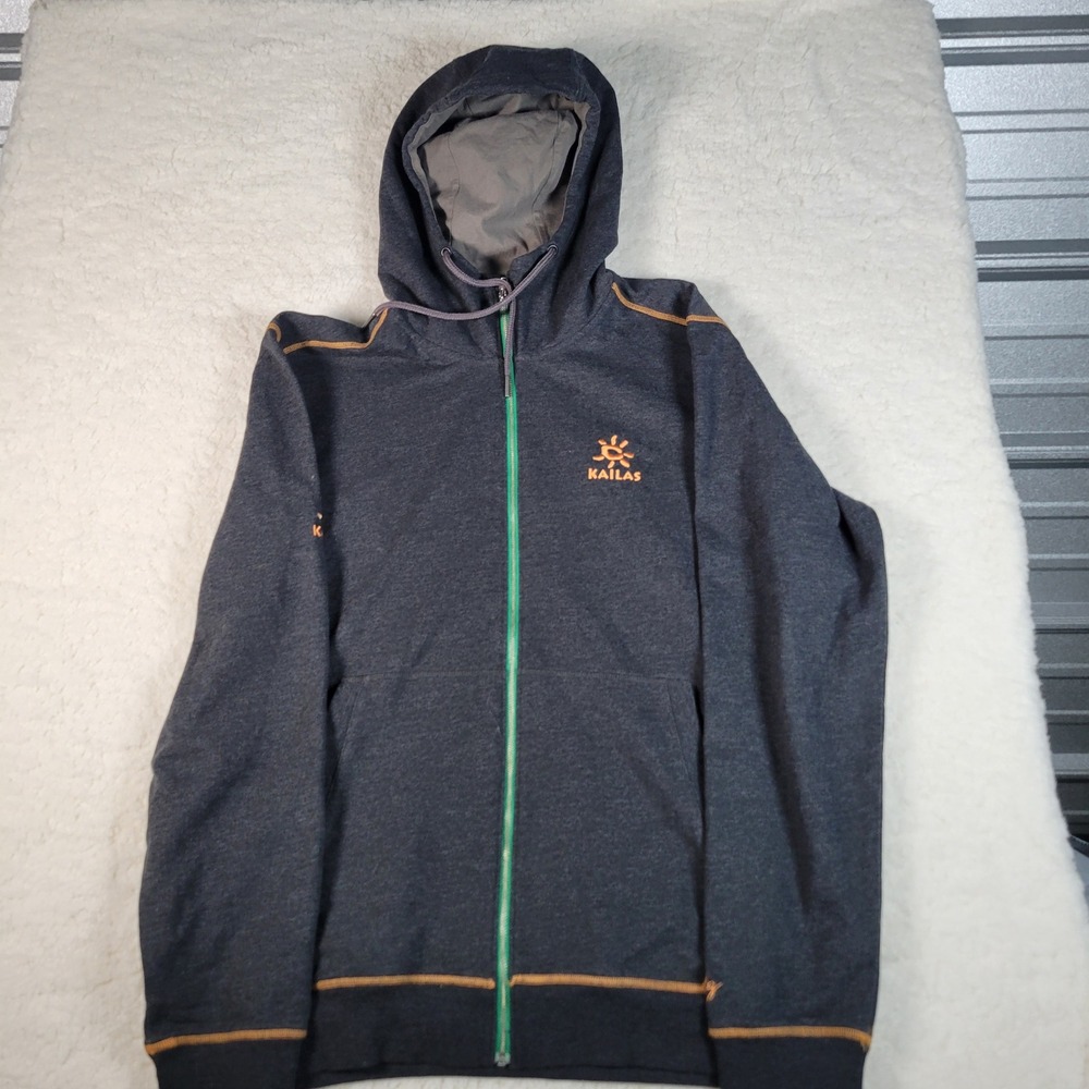 Kailas Bouldering Zip Up Hoodie Womens Large Charcoal Gray KG810105 CP408